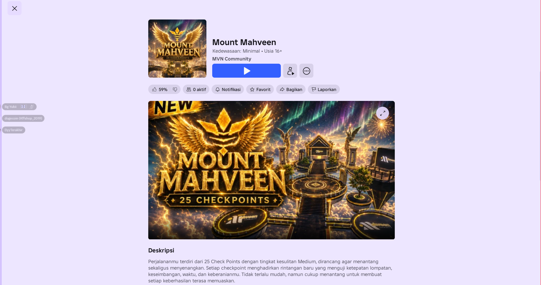 Poster Mount Mahveen dari halaman Roblox